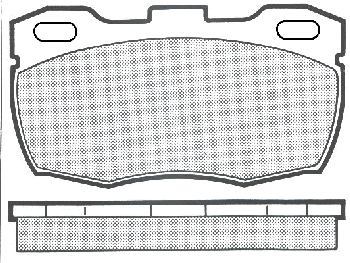 Fpw disk brake pad type a (internal anti-rattle spring)