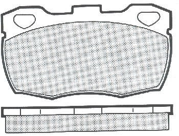 FPW dik brake pad type B (external anti-rattle spring)